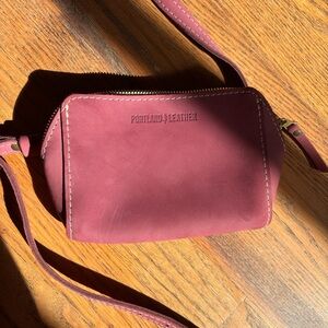 Portland Leather Purple Crossbody Bag Sleek Design